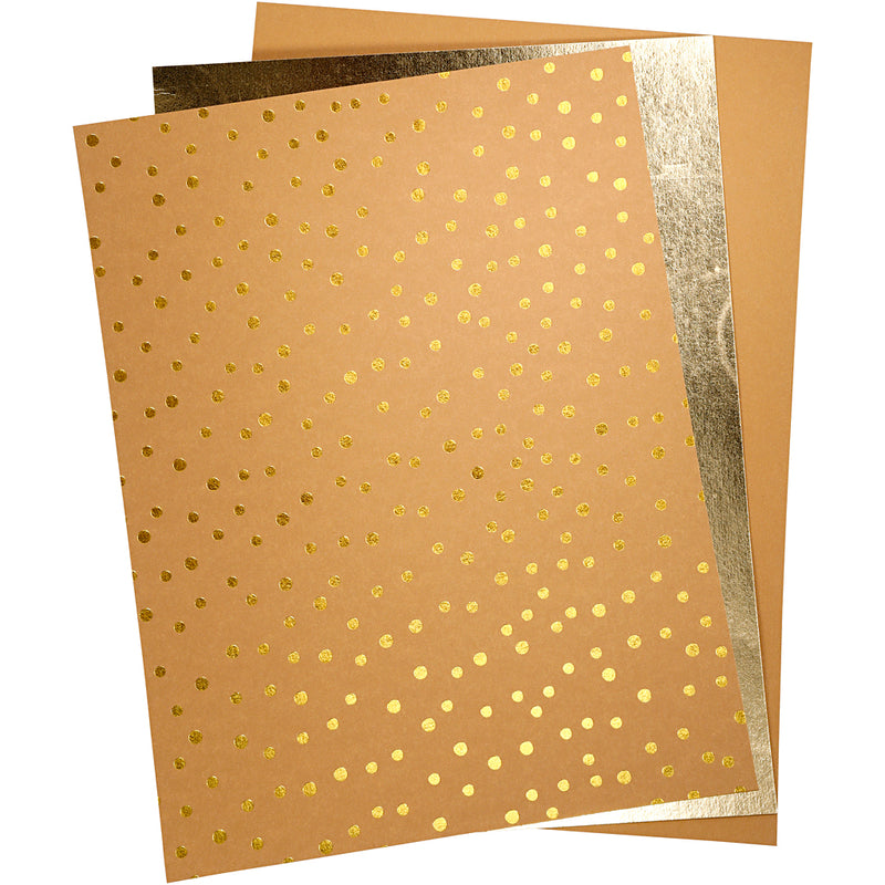 Creativ company faux leather papier, 3 vellen