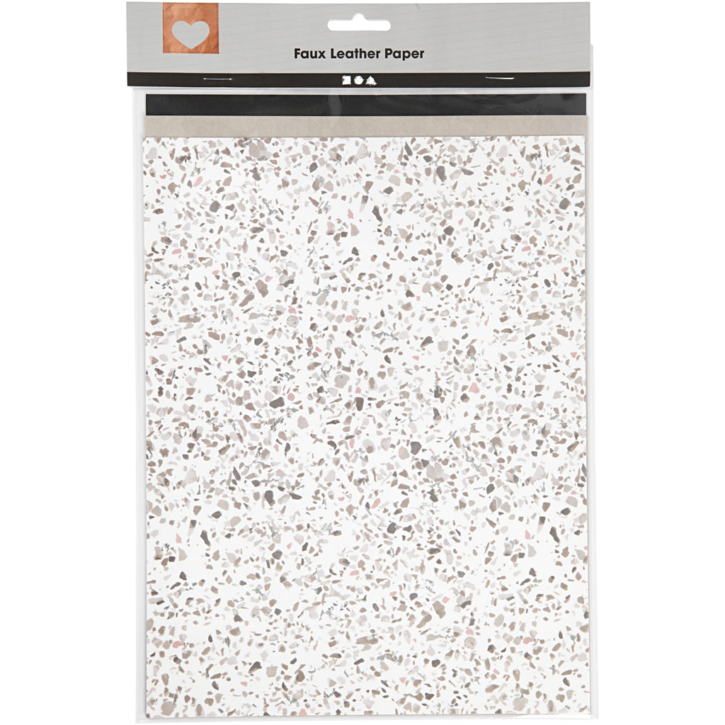 Creativ company faux leather papier divers, 3 vellen