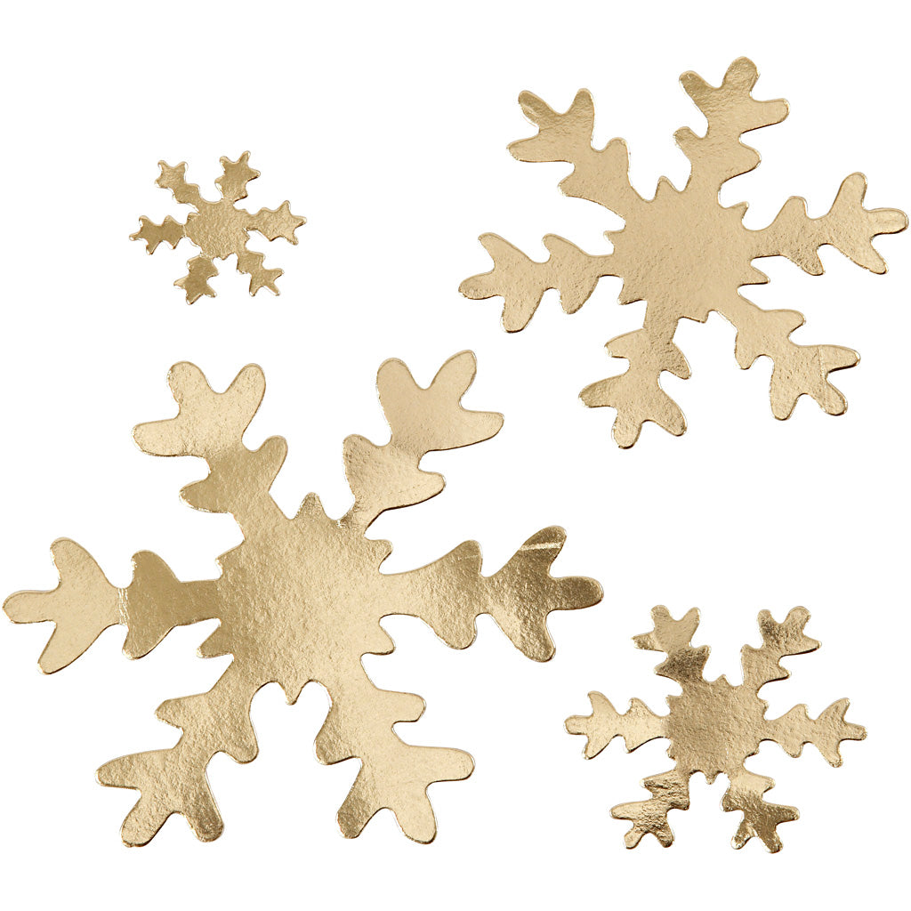 Fiocco di neve Creative Company, d 3+5+8+10 cm, 350 gr, oro, 16 pezzi 1 scatola