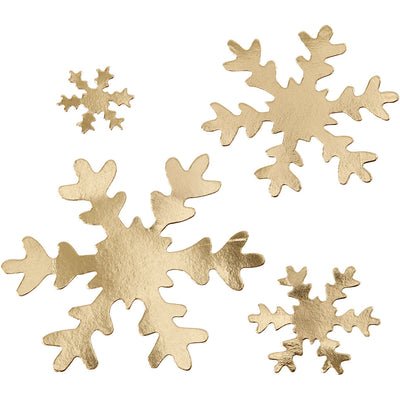 Fiocco di neve Creative Company, d 3+5+8+10 cm, 350 gr, oro, 16 pezzi 1 scatola