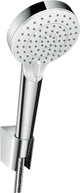 Hansgrohe crometta vario porter conjunto de ducha ecosmart con flexo 125cm blanco cromo