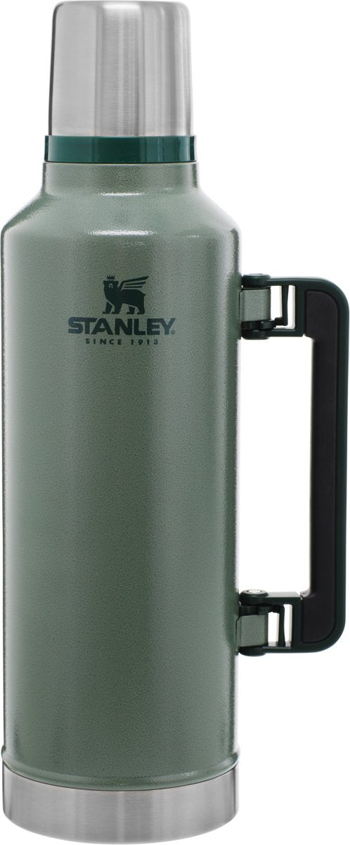 Thermos Stanley classico leggendario da 2,3 l - mantiene caldo per 45 ore, freddo per 2 giorni - a prova di perdite - lavabile in lavastoviglie - senza BPA - per caffè, tè e altro - thermos in acciaio inossidabile - verde martello