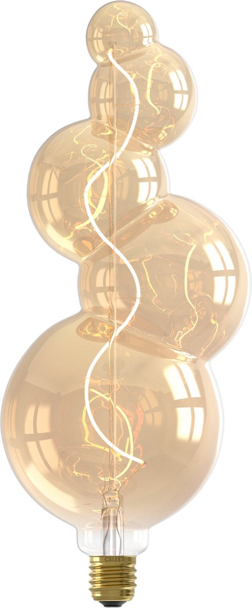 Calex alicante xxl goud - e27 led lamp - filament lichtbron dimbaar - 4w - warm wit licht