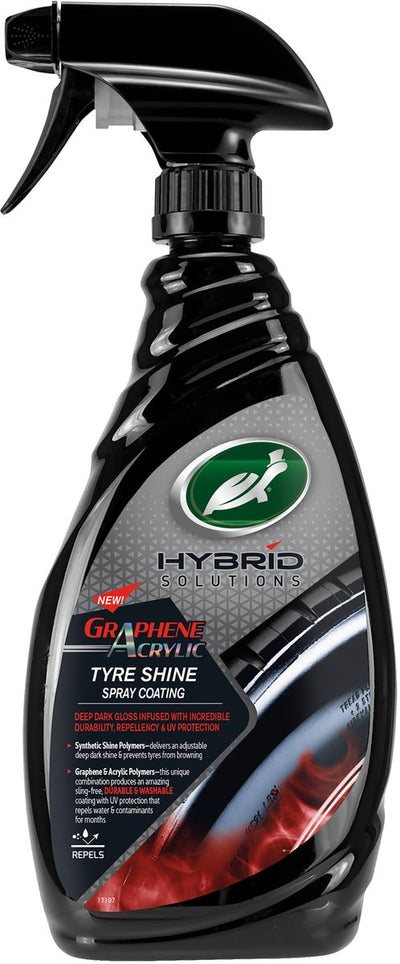 Turtle Wax hs brillo de llantas - hace que las llantas se vuelvan negras - hace que las llantas brillen - gel para llantas a base de acrílico - en botella con atomizador - fácil de usar - 680ml