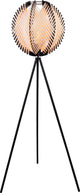 Eglo waverton vloerlamp - e27 - 143 cm - zwart wit - textiel