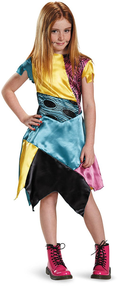 Travestimento disney - incubo prima di natale, vestito sally classico, taglia l (10-12 anni), ragazza