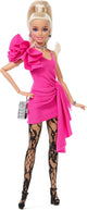 Bambola Barbie in stile deluxe - con vestito rosa e mutandine nere - bambola alla moda