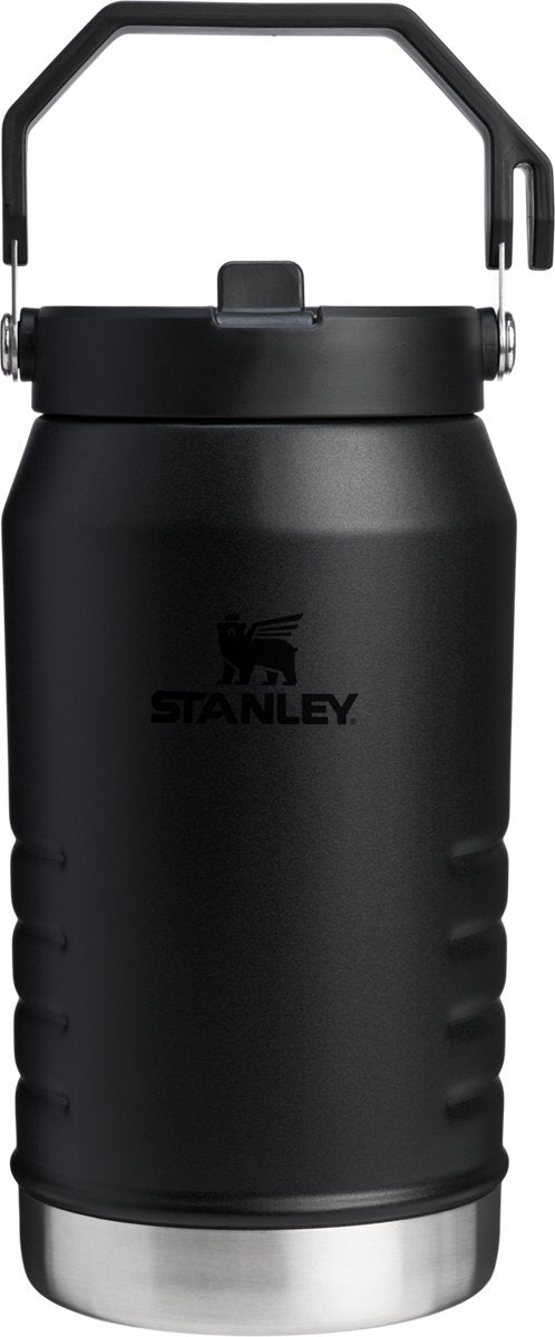 Stanley flip Straw 2.0 botella de agua con pajita 1,9 l - 20 horas de frío - 4 días de frío con hielo - botella de acero inoxidable - sin BPA - a prueba de fugas - apta para lavavajillas - negro
