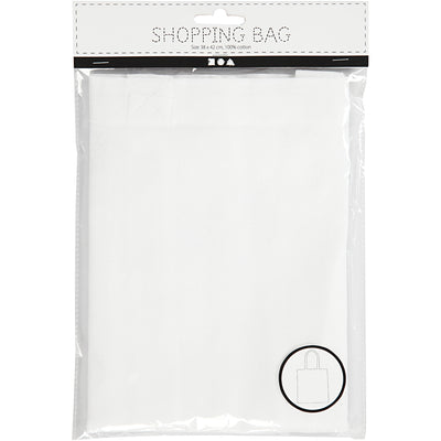 Bolsa de empresa Creativ con asa larga, medidas 38x42 cm, 130 gr, blanco, 1 unidad