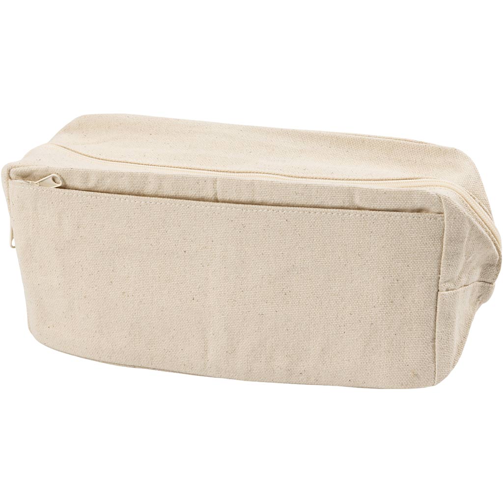 Estuche para lápices Creativ company, forma rectangular, al: 10 cm, fondo: 7 cm, ancho: 23 cm, natural claro, 1 pieza