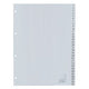 Linguette canguro g431c pp a4 120 micron grigio 31 pezzi 1-31 4 fori stampate