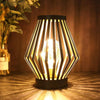 Lampada da tavolo LED design Jhy in metallo 17,5x22 cm bronzo nero