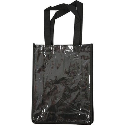Bolsa de empresa Creativ con frontal de plástico, dimensiones 30x23x7 cm, negro, 1 unidad