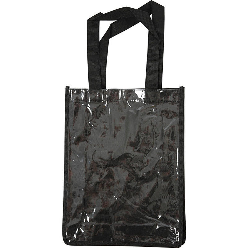 Borsa aziendale Creativ con parte anteriore in plastica, dimensioni 30x23x7 cm, nera, 1 pezzo