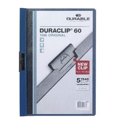 Cartella con clip duraclip durevole a4 220x307mm blu notte
