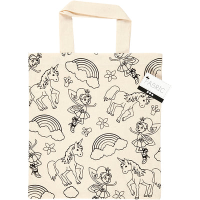 Bolsa de transporte Creativ Company, unicornio, medidas 27,5x30 cm, 135 gr, natural claro, 1 unidad