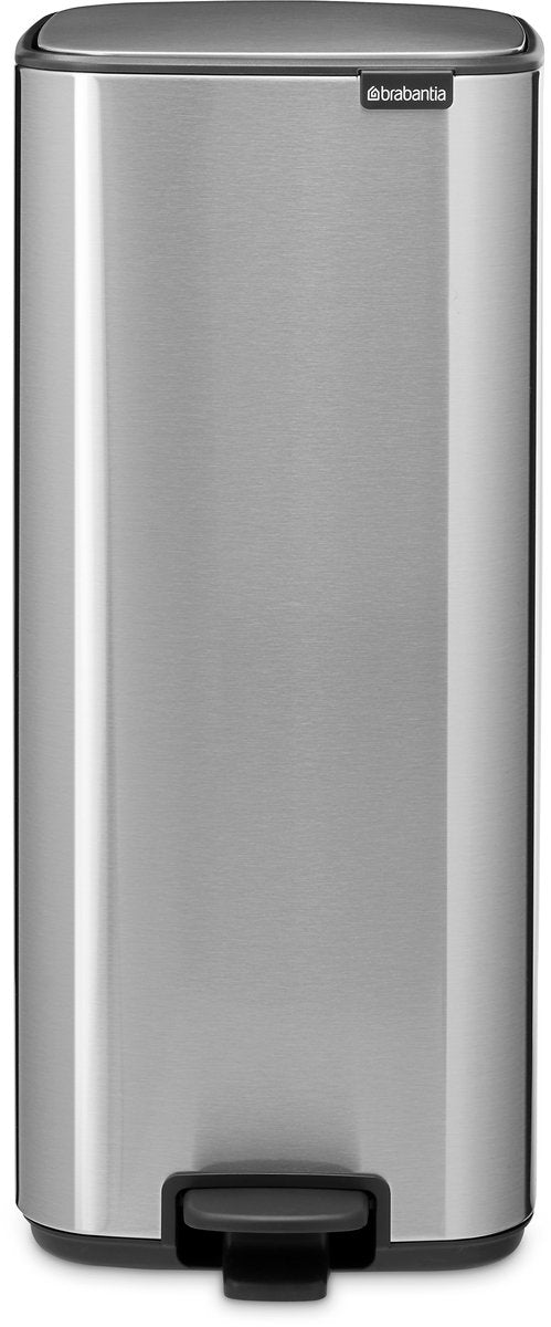 Pattumiera a pedale Brabantia bo - 30 litri - acciaio opaco anti-impronta
