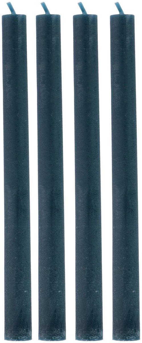 Set di 4 candele da cena Arti Casa - Durata 7 ore - Candele da tavolo - Blu scuro