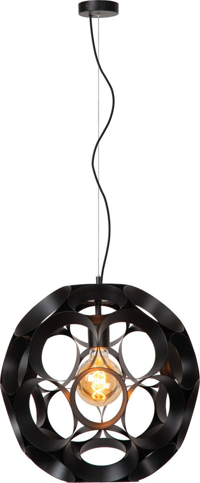 Lucide hannelore - lámpara colgante - ø 40 cm - 1xe27 - negro