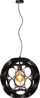 Lucide hannelore - lampada a sospensione - ø 40 cm - 1xe27 - nero