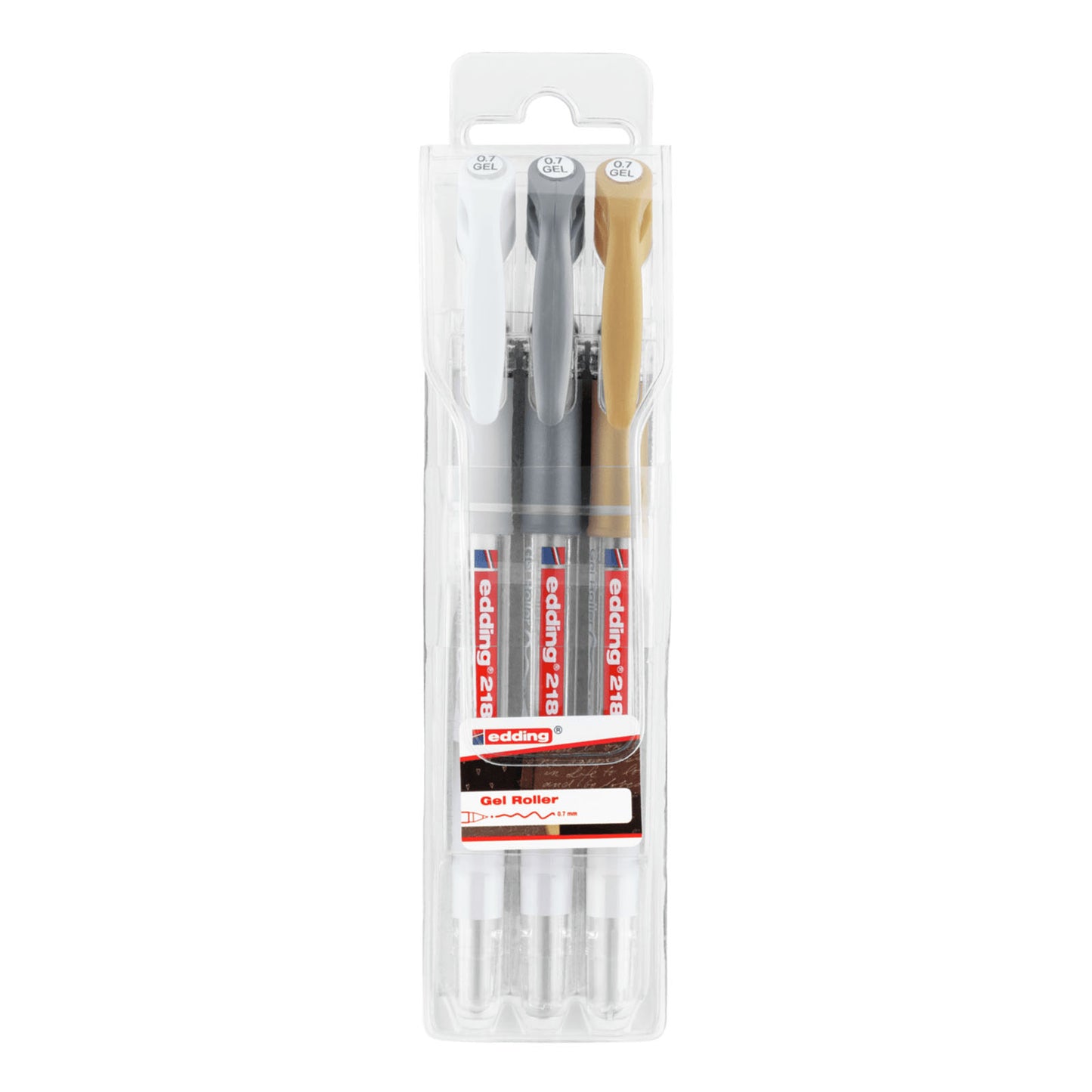 Edding • rullo gel 0,7 mm assortimento 3 pezzi