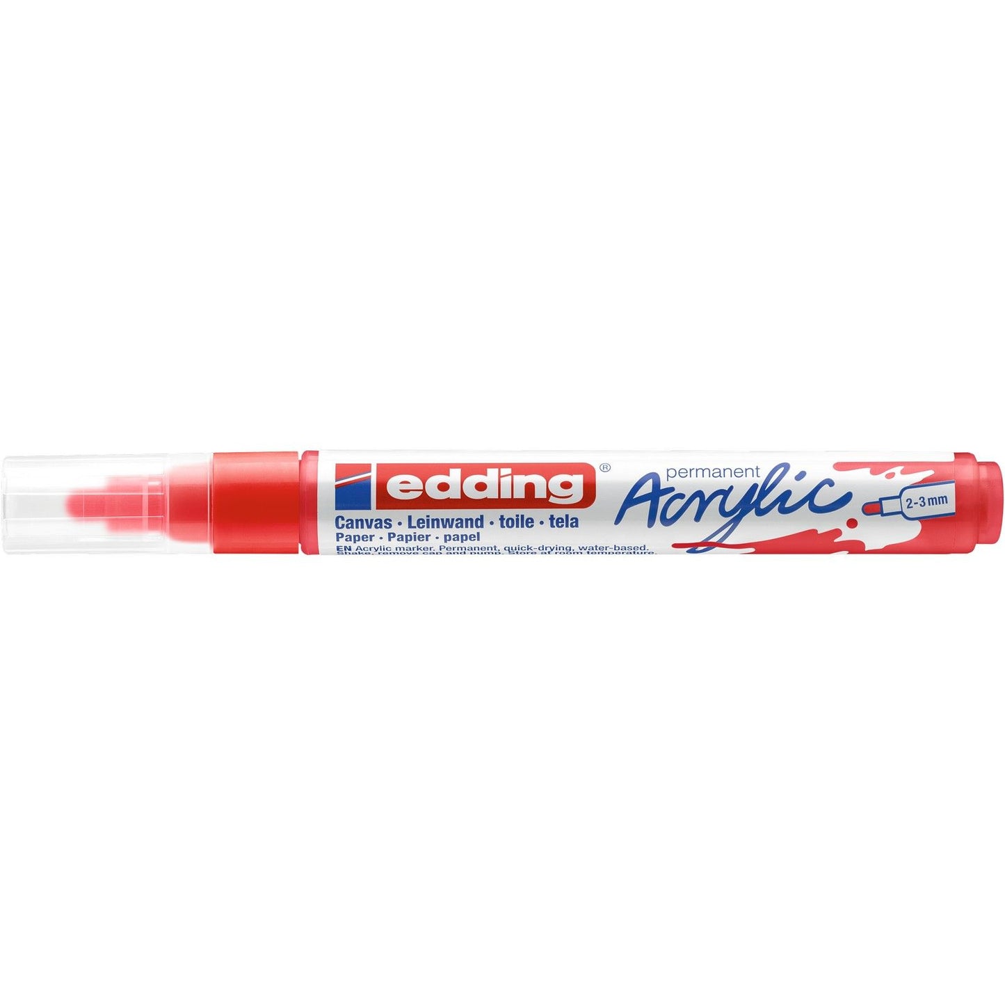 Edding 5000 • pennarello acrilico rosso traffico medio