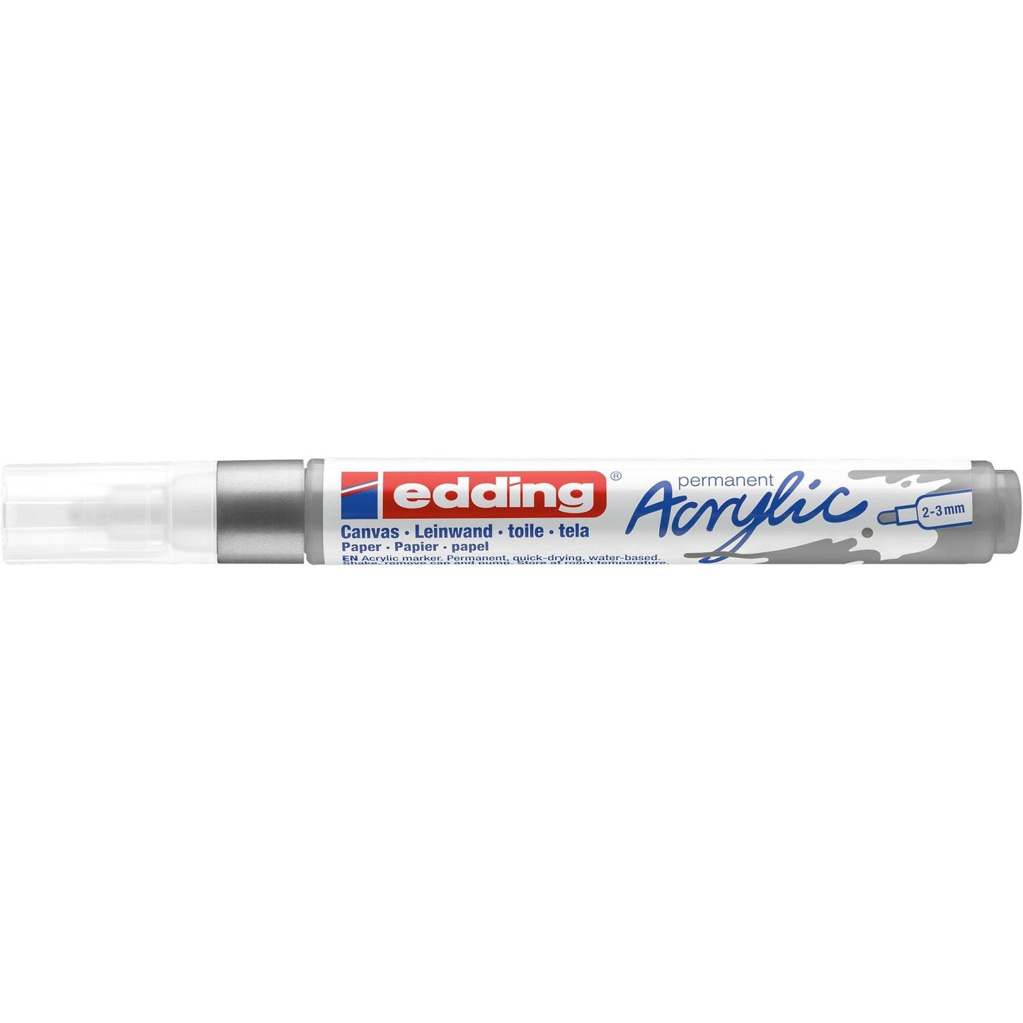 Edding 5000 • pennarello acrilico medio argento