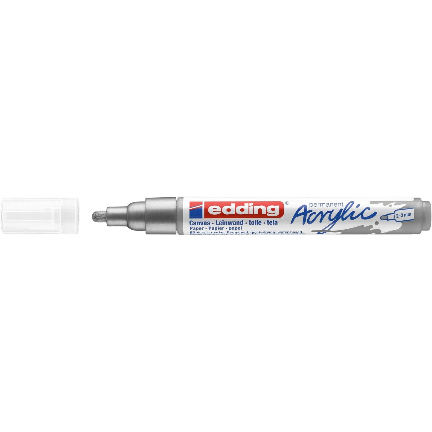 Edding 5000 • pennarello acrilico medio argento