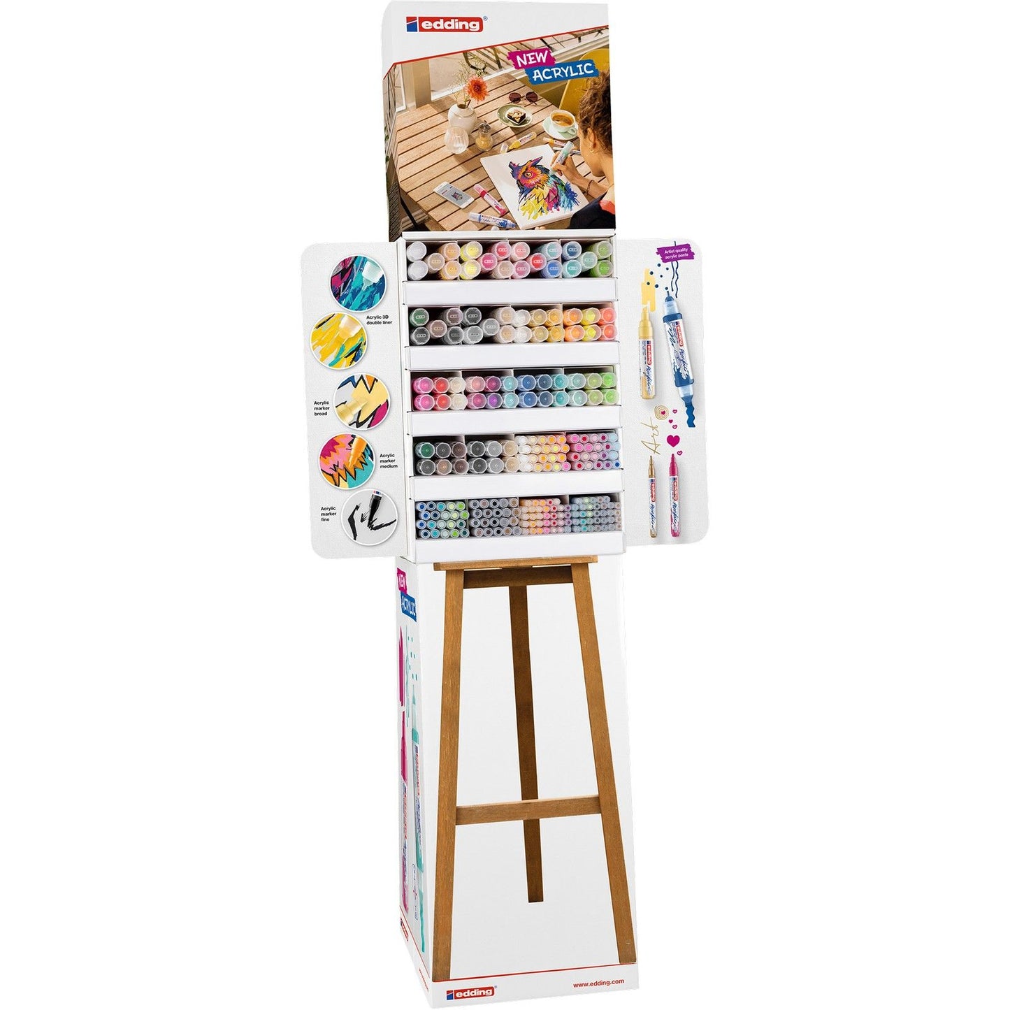 Edding • 5000-5100-5300-5400 espositore da terra in acrilico 224pz