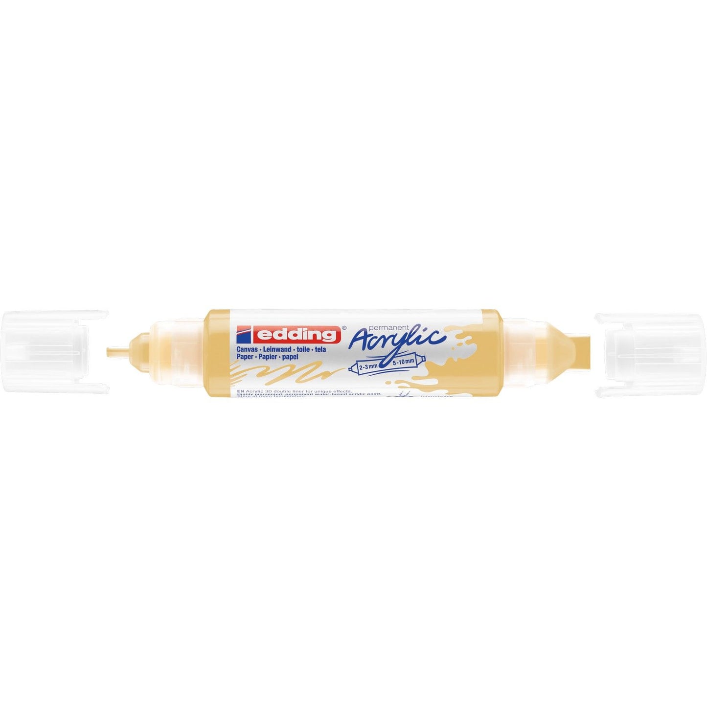 Edding 5000 • acrilico 3D doppia linea giallo pastello