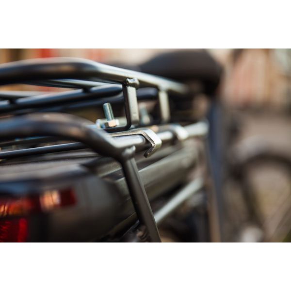 Carrier de configuración universal de bicicleta electrónica para asientos de niños plata