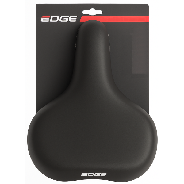 Fietszadel Edge Towny met memory foam - zwart