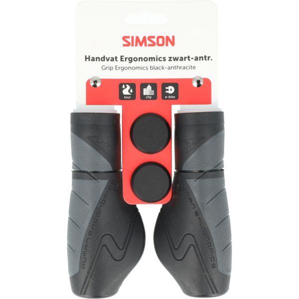 Simson maniglie ergonomiche nero-antracite