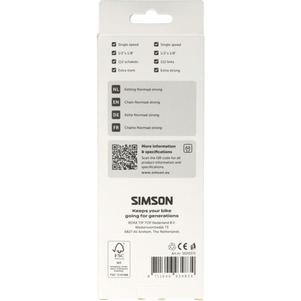 Simson chain normal strong