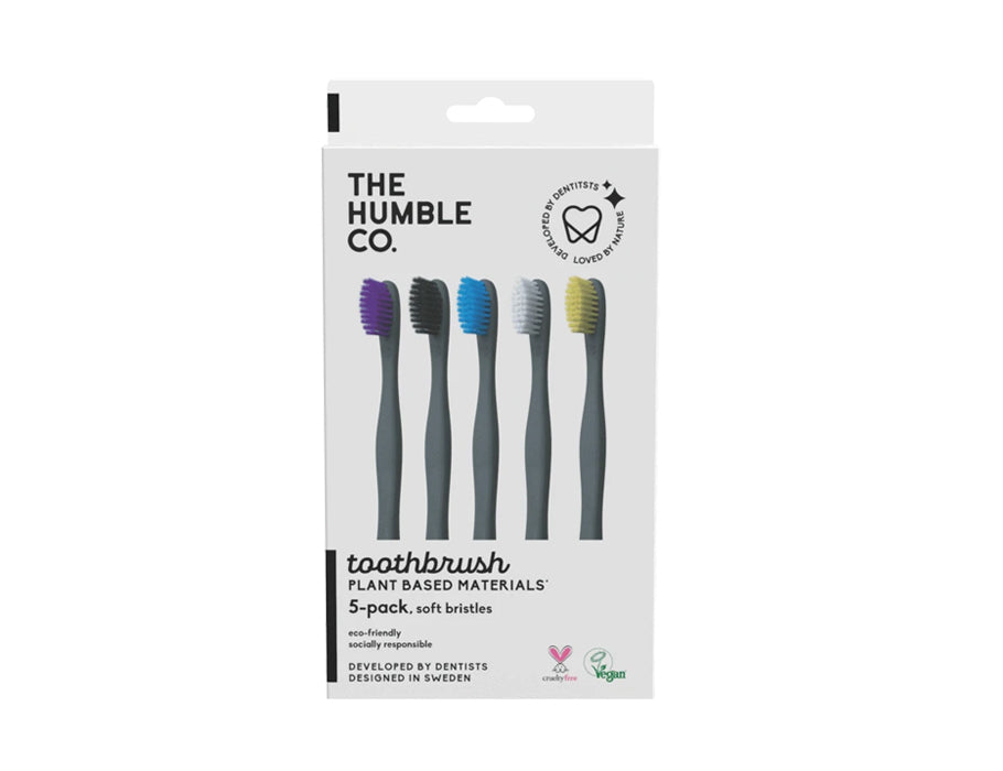 The humble co. tandenborstels plant based - soft - 5 stuks