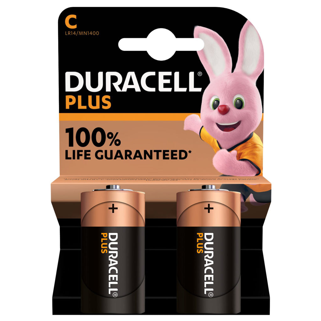 Duracell - batterij Plus 100% extra life MN1400 LR14 C BP2