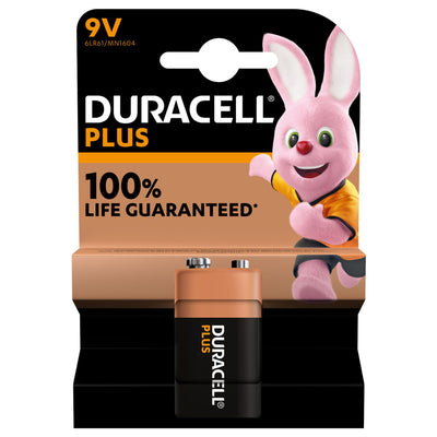 Duracell más alcalino 100% 9V 6LR61 cada uno