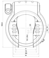 AXA ring lock Defender Retractable with removable key black - afbeelding 3