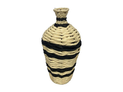 Dijk natural collections jarrón caña 18x18x37cm natural-negro
