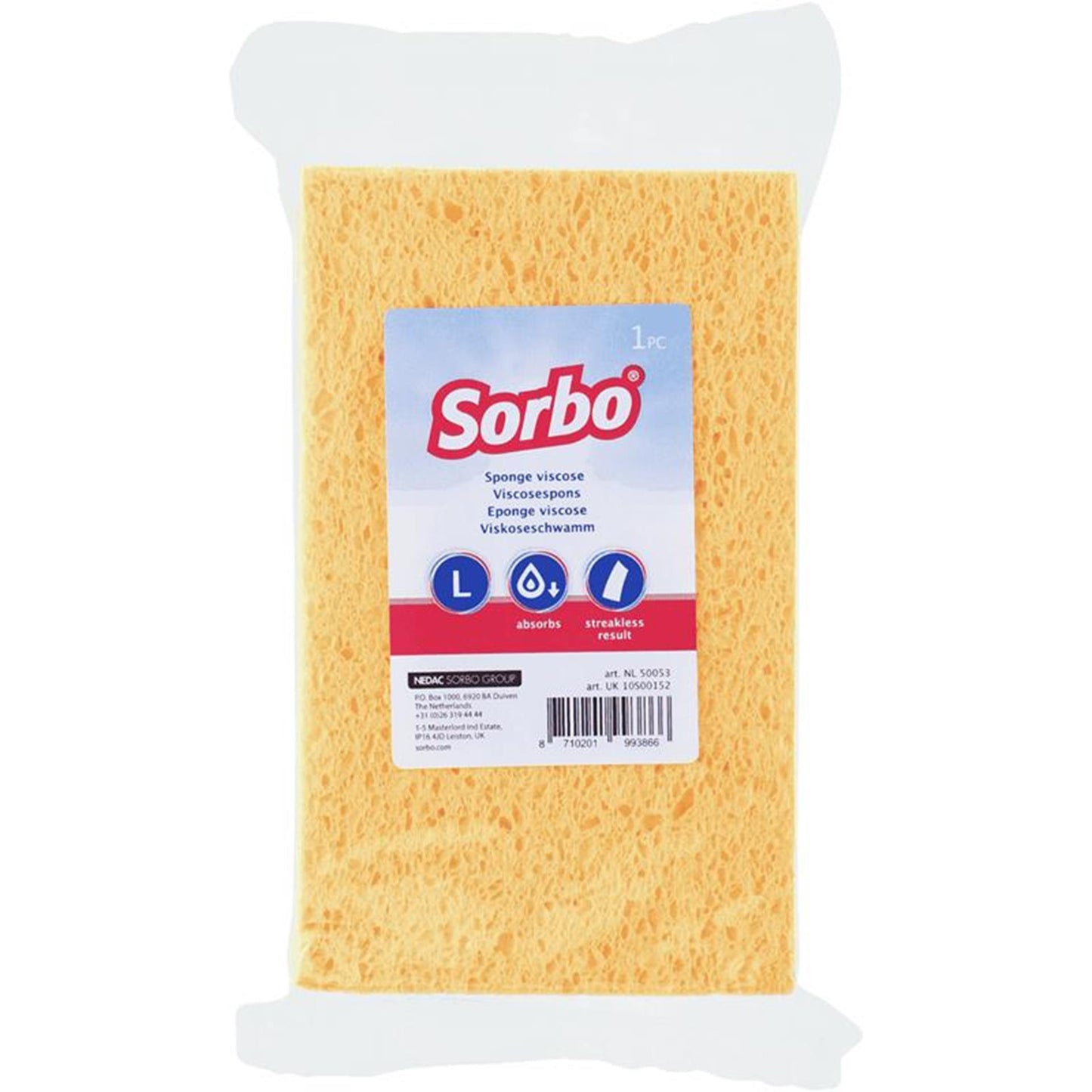 Spugna Sorbo in viscosa grande 16,5x10x4cm