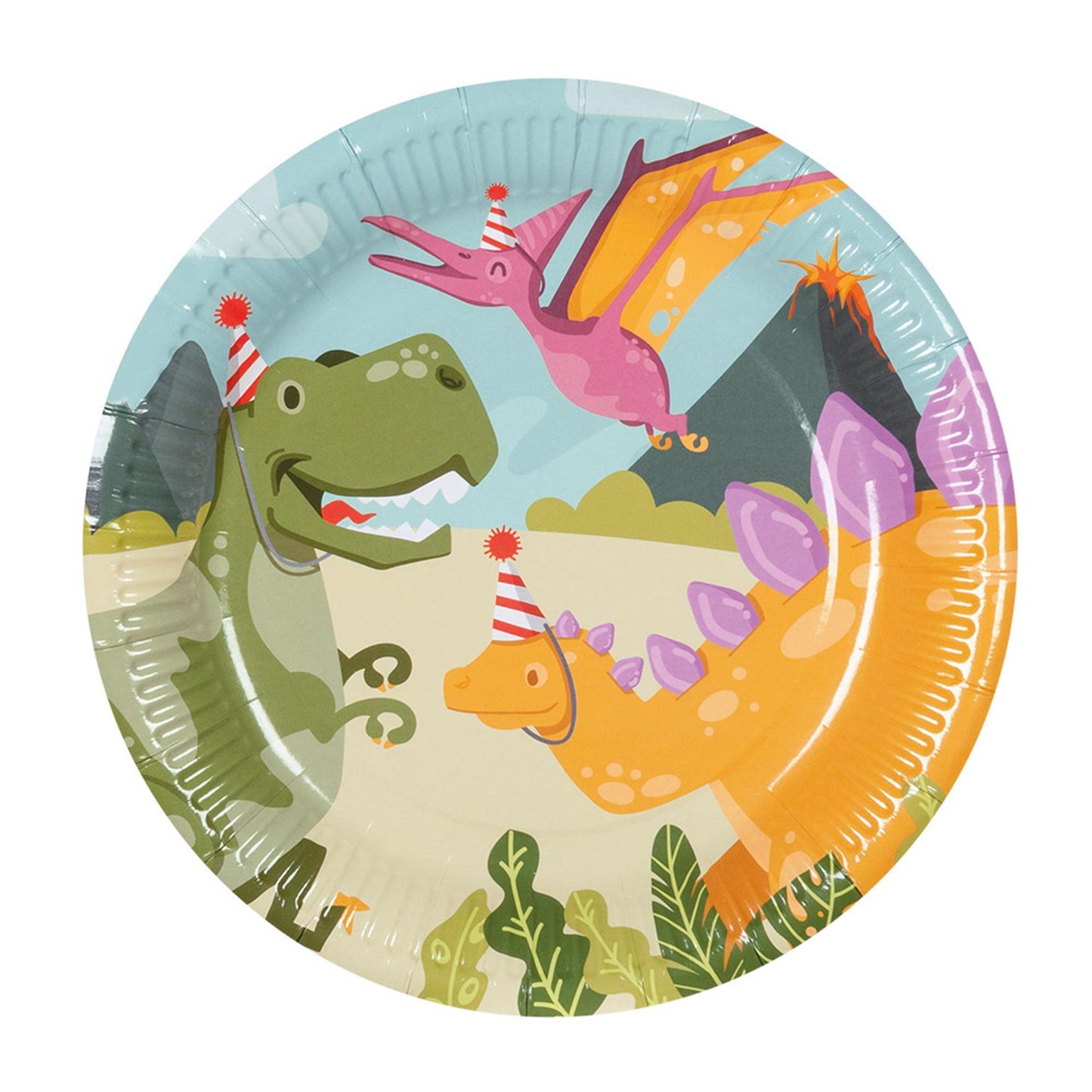 Paper plates Dino Party, 10st.