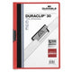 Cartelle con pinza in plastica resistente a4 22x31 cm rossa con pinza scorrevole capacità 3 mm