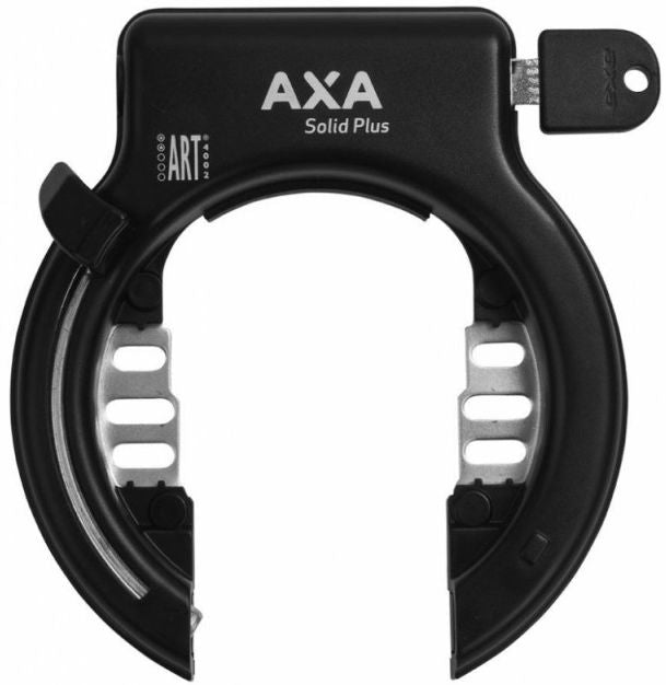 Axa Solid Ringslot - Slot a telaio di alta qualità, apertura extra larga, arte 2 stelle, nero - 58mm