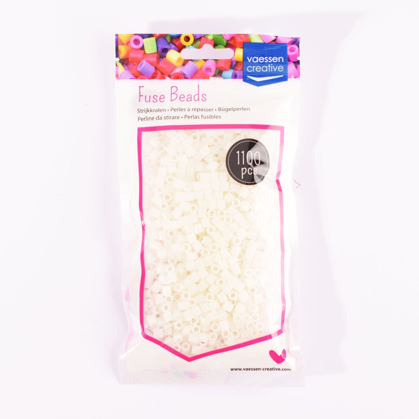 Vaessen creative • cuentas para planchar blanco brillante 1100 uds.