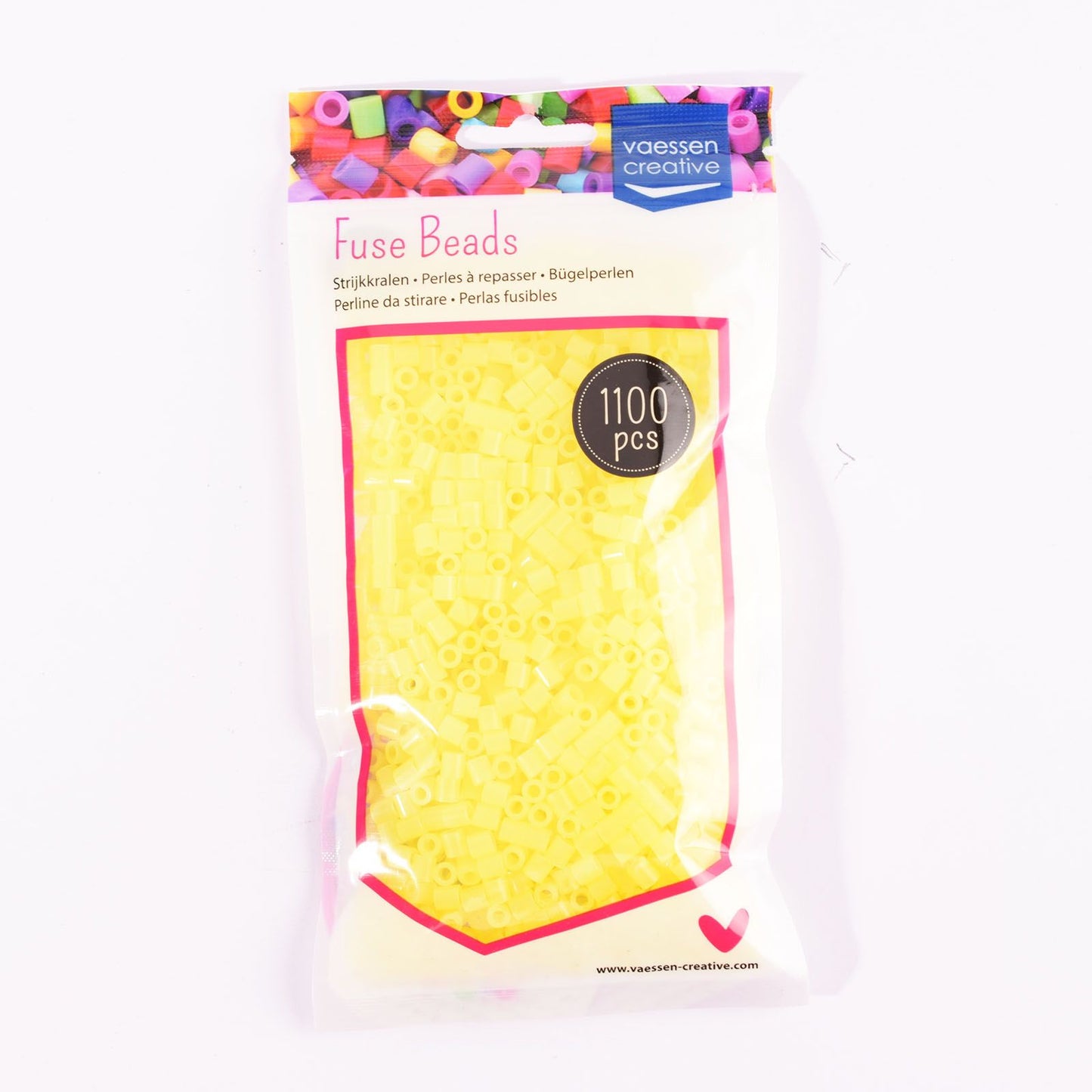 Vaessen creative • perline termoadesive giallo neon 1100 pz.