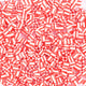 Vaessen creative • perline termoadesive bicolore rosso-bianco 550 pz.