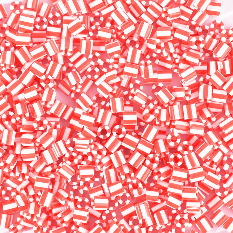 Vaessen creative • perline termoadesive bicolore rosso-bianco 550 pz.
