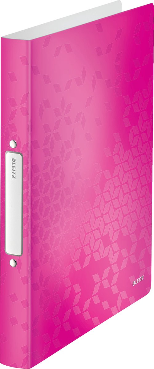 Carpeta de anillas Leitz wow flexible a4 - 2 anillas para 190 hojas - ancho de lomo 32 mm - rosa
