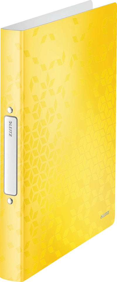 Raccoglitore ad anelli Leitz wow flessibile A4 - 2 anelli per 190 fogli - larghezza dorso 32 mm - giallo