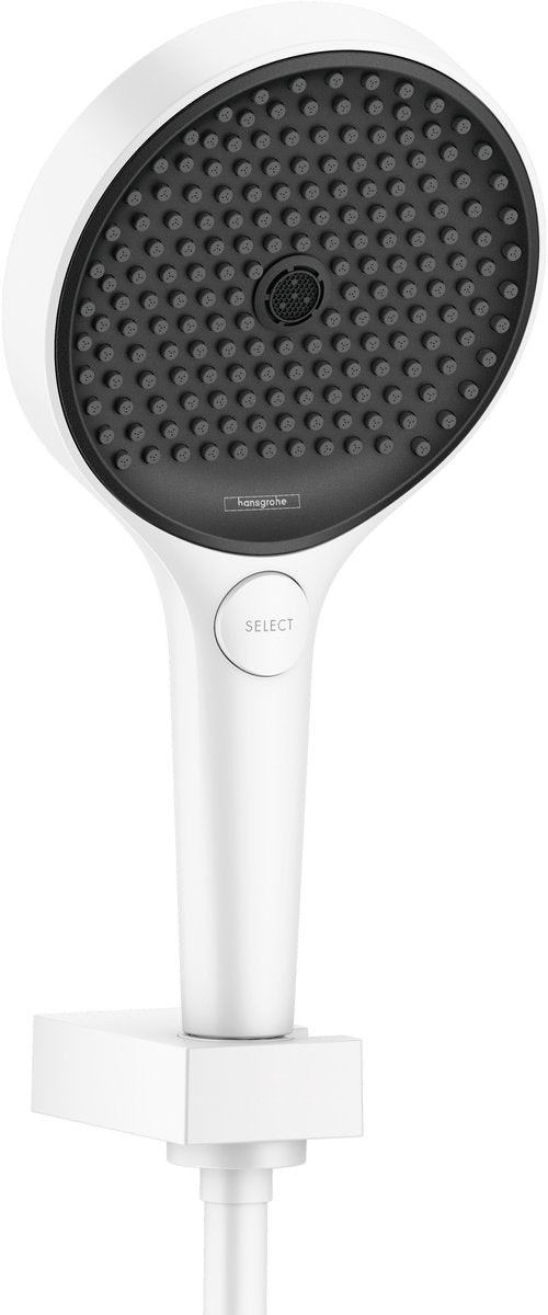 Hansgrohe rainfinity set de soporte para ducha de lluvia 130 3jet con flexo de ducha 125 cm blanco mate